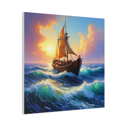 Nautical Canvas Wall Art, Seascape Decor, Sailing Ship Print, Ocean Home Decor, Coastal Living, Maritime Artwork, Gift for Sailors