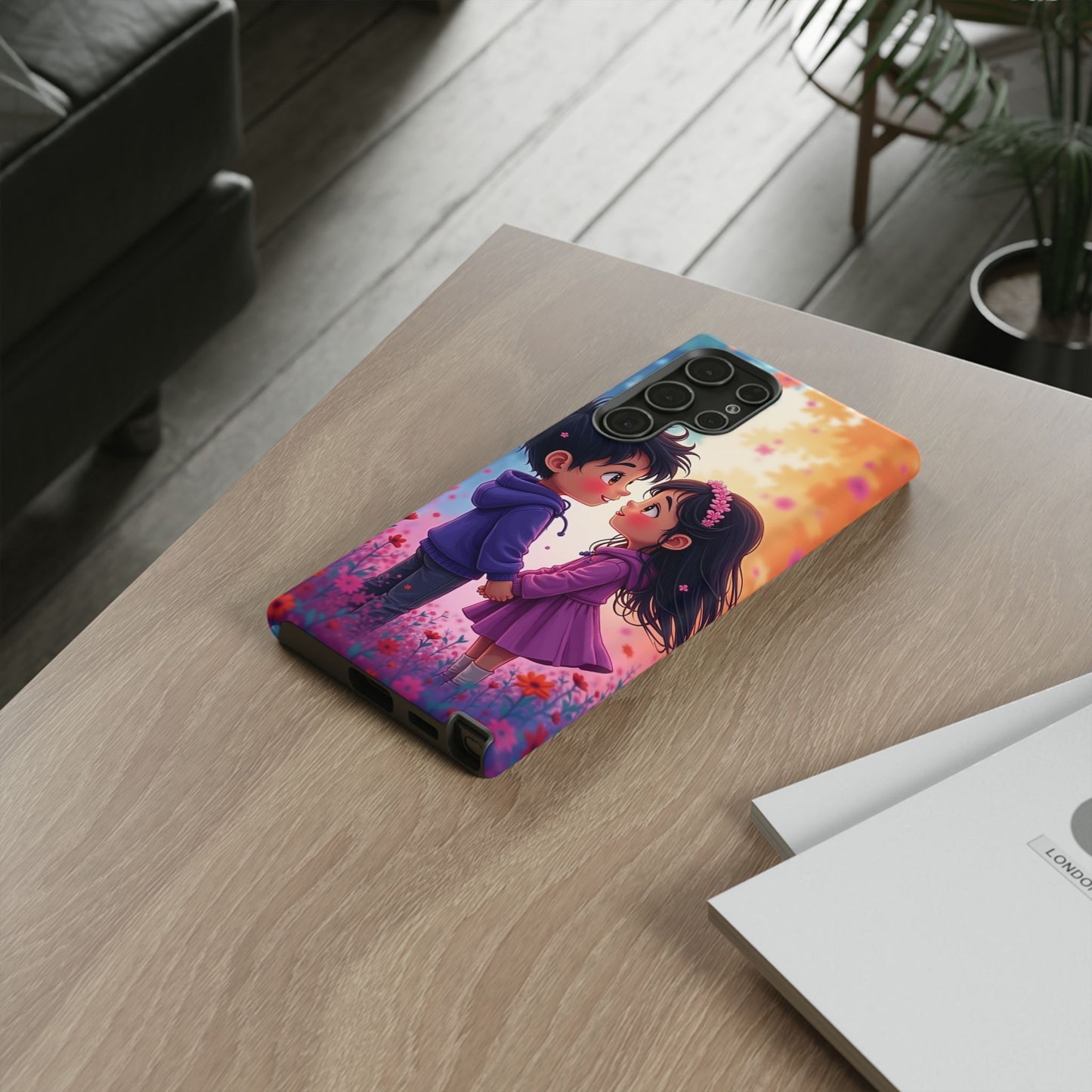Cute Couple Phone Case - Tough Cases with Romantic Design for Kids and Teens