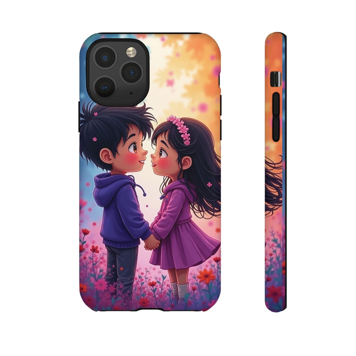 Cute Couple Phone Case - Tough Cases with Romantic Design for Kids and Teens