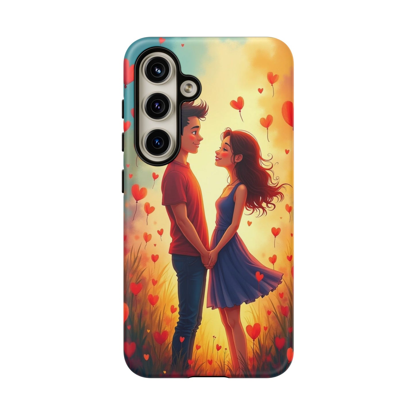 Romantic Phone Case with Heart Design for Couples