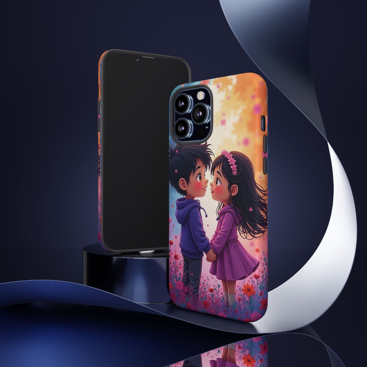 Cute Couple Phone Case - Tough Cases with Romantic Design for Kids and Teens