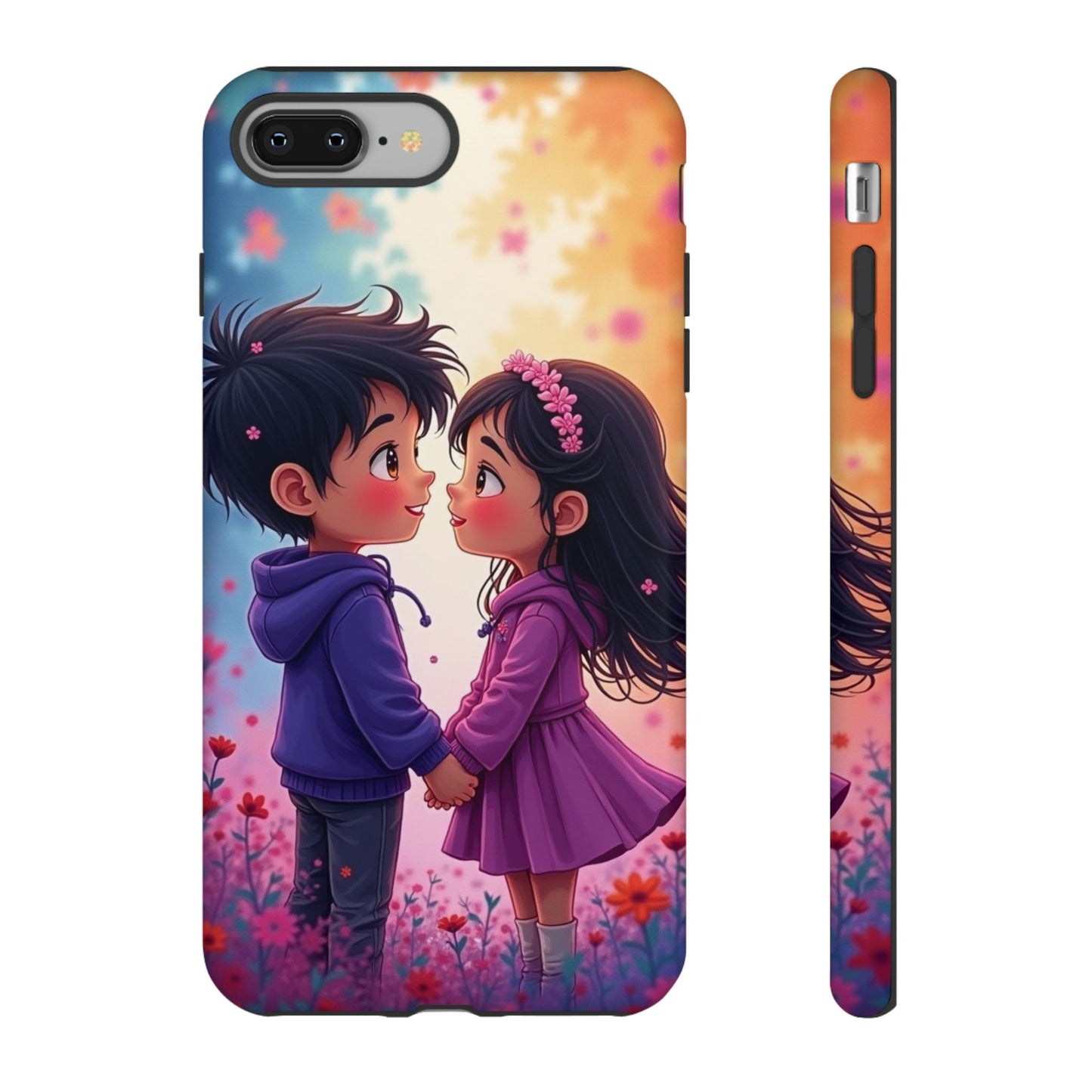 Cute Couple Phone Case - Tough Cases with Romantic Design for Kids and Teens