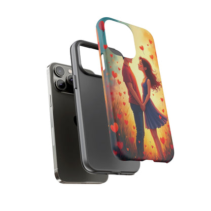 Romantic Phone Case with Heart Design for Couples