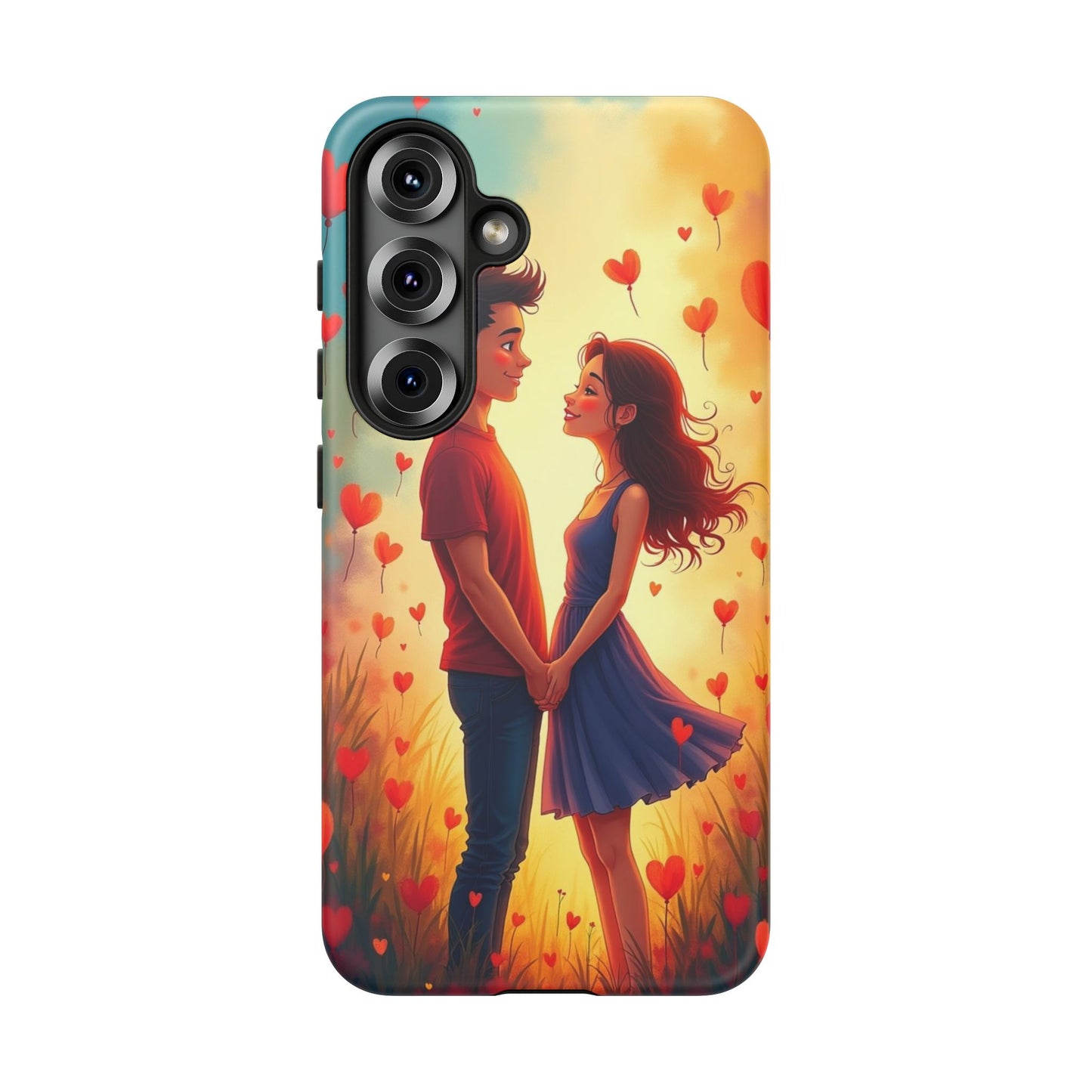 Romantic Phone Case with Heart Design for Couples