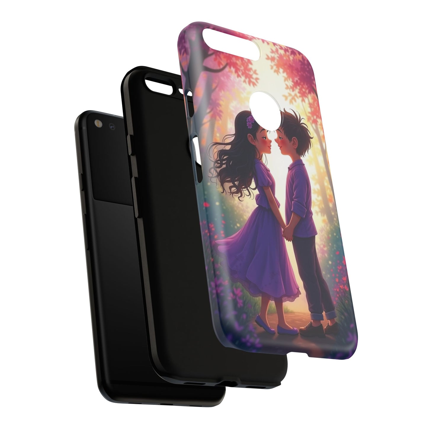 Romantic Phone Case - Cute Couple in Nature Design