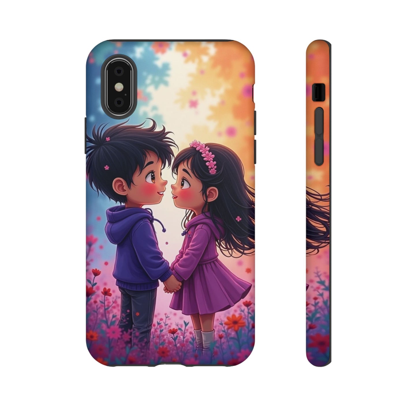 Cute Couple Phone Case - Tough Cases with Romantic Design for Kids and Teens