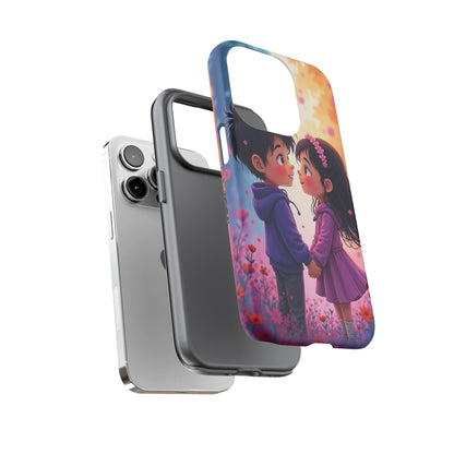 Cute Couple Phone Case - Tough Cases with Romantic Design for Kids and Teens