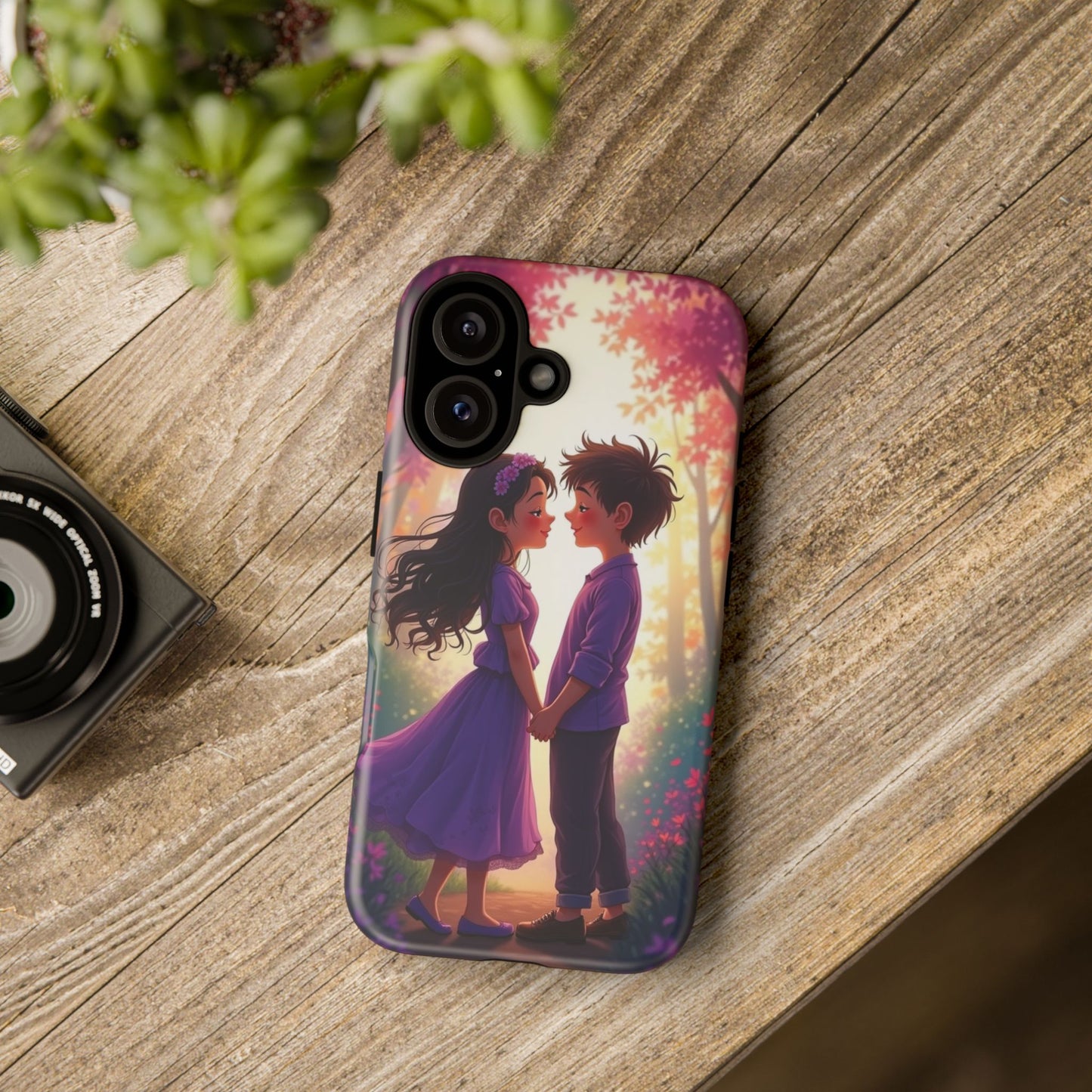 Romantic Phone Case - Cute Couple in Nature Design