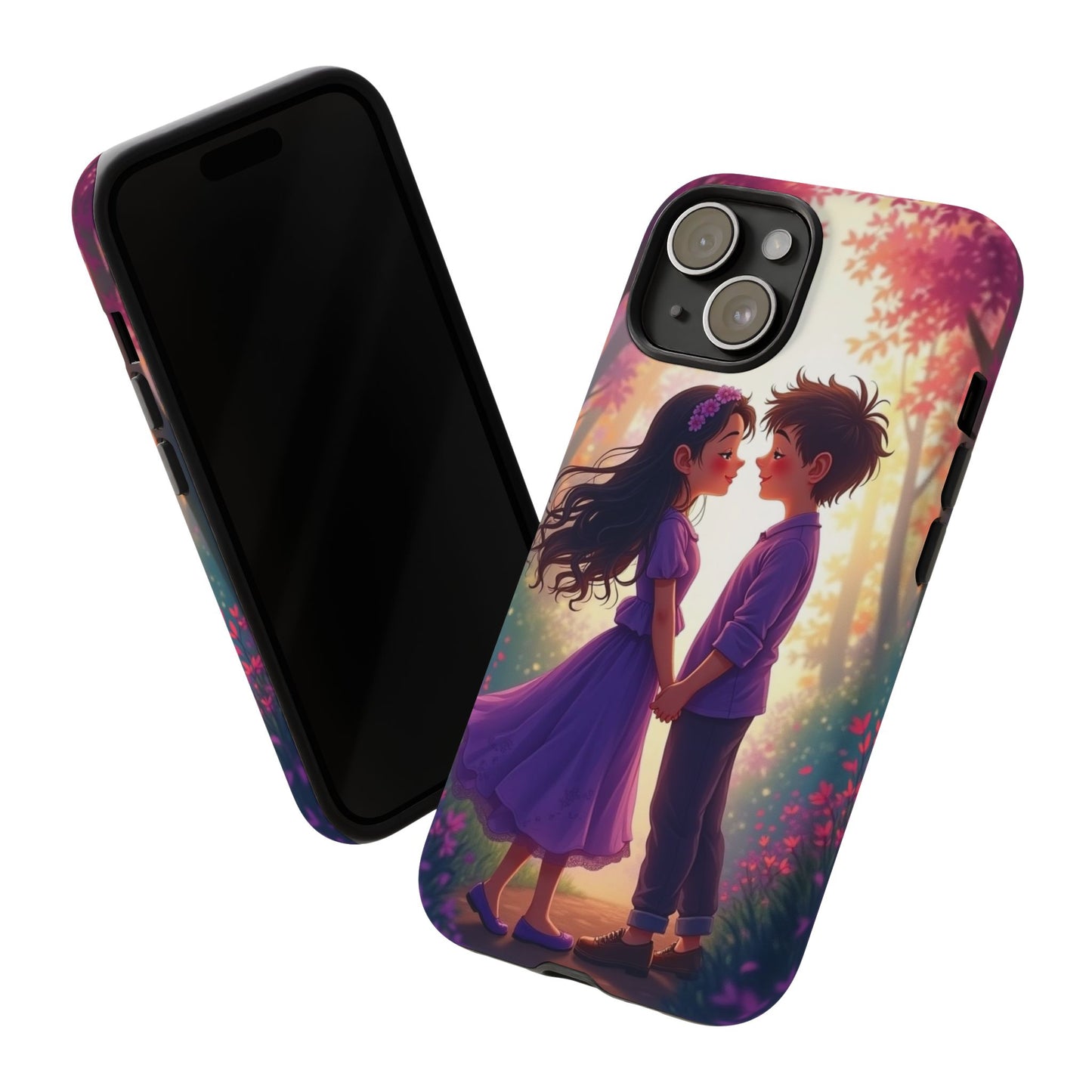Romantic Phone Case - Cute Couple in Nature Design