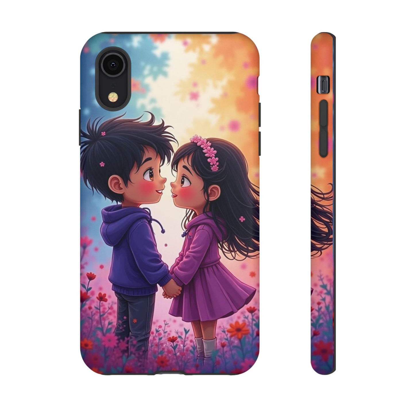 Cute Couple Phone Case - Tough Cases with Romantic Design for Kids and Teens