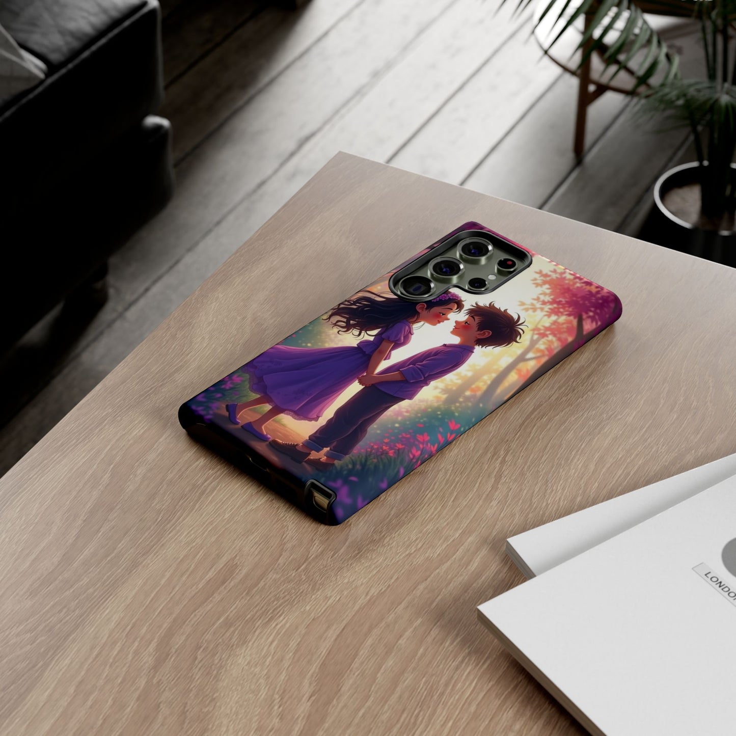 Romantic Phone Case - Cute Couple in Nature Design