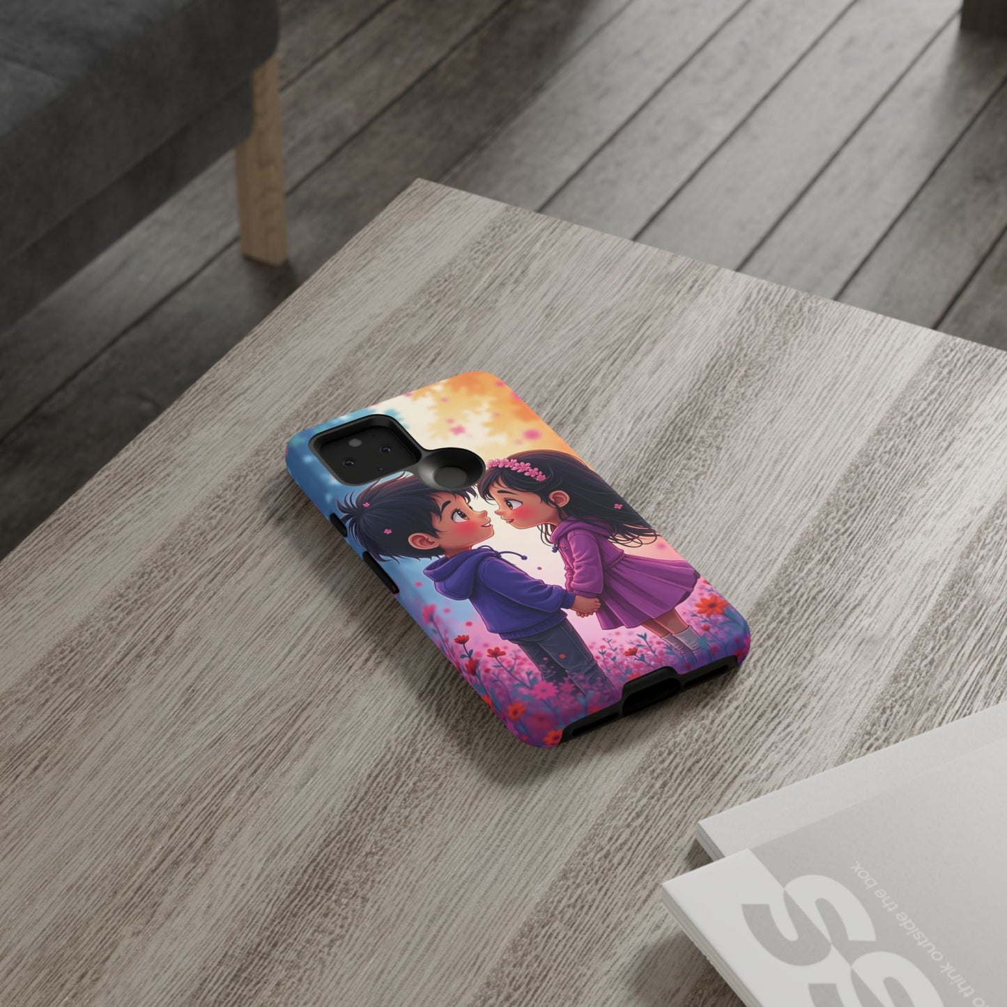 Cute Couple Phone Case - Tough Cases with Romantic Design for Kids and Teens