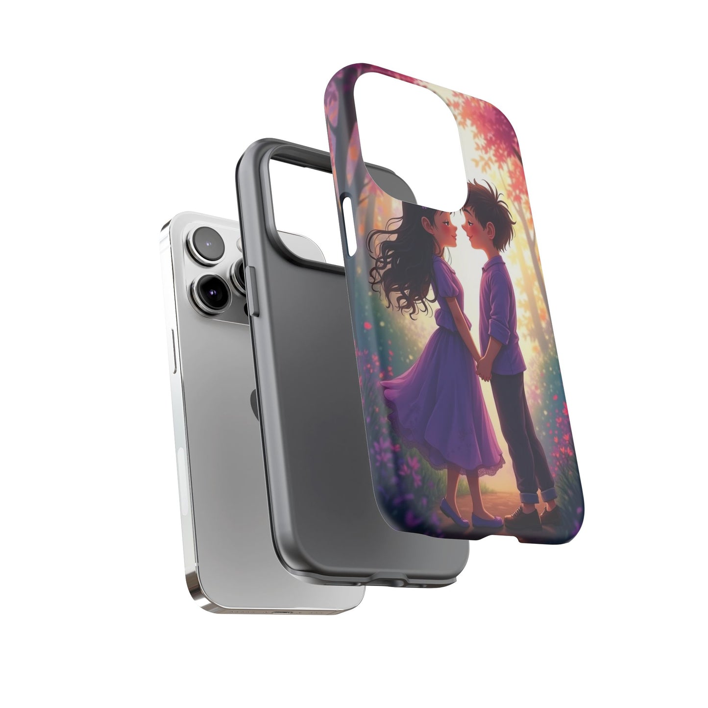 Romantic Phone Case - Cute Couple in Nature Design