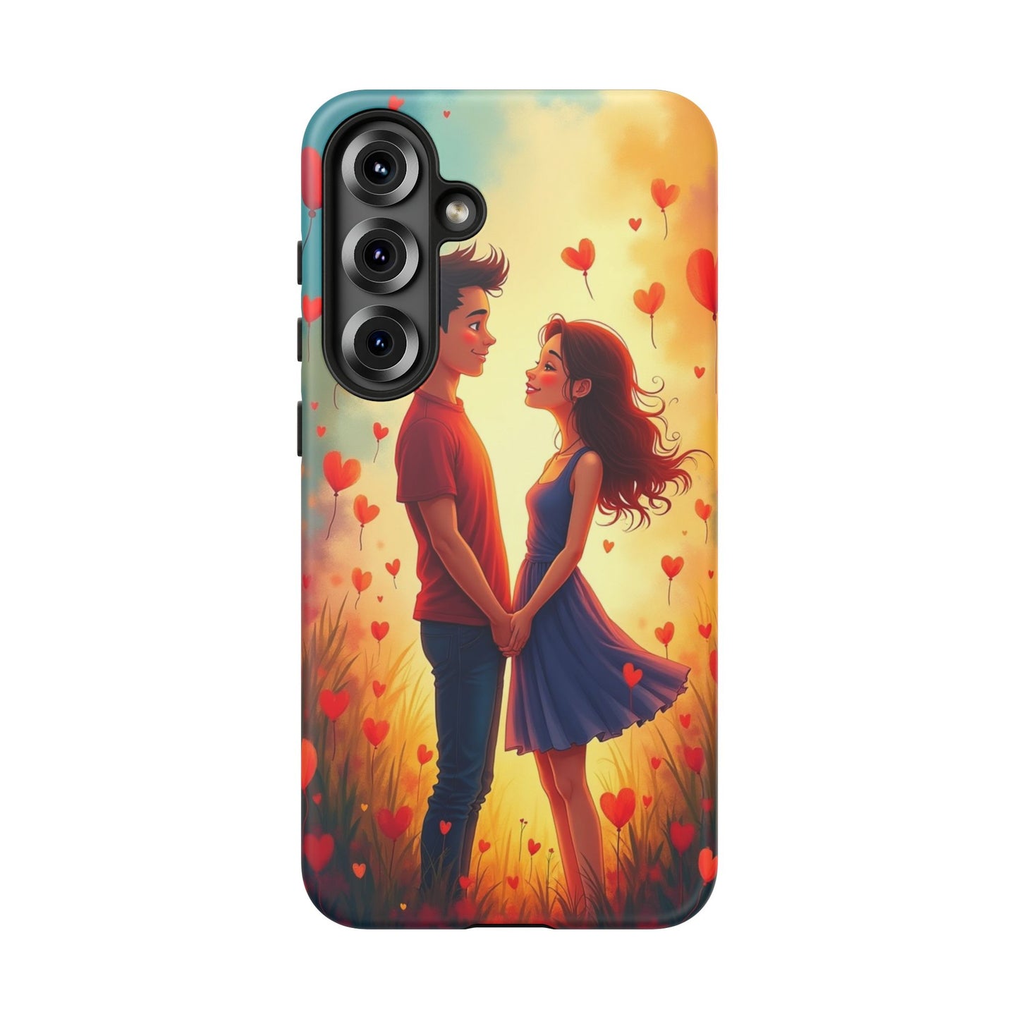 Romantic Phone Case with Heart Design for Couples