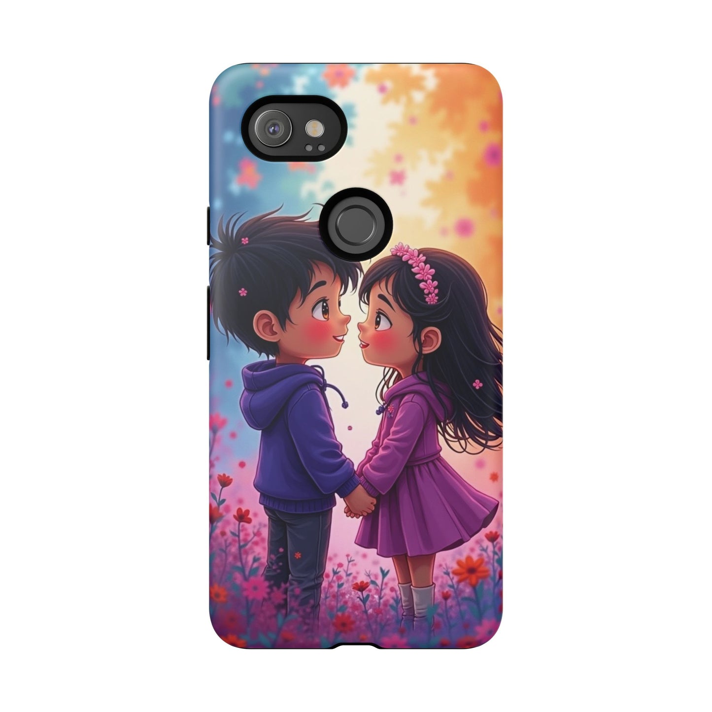 Cute Couple Phone Case - Tough Cases with Romantic Design for Kids and Teens