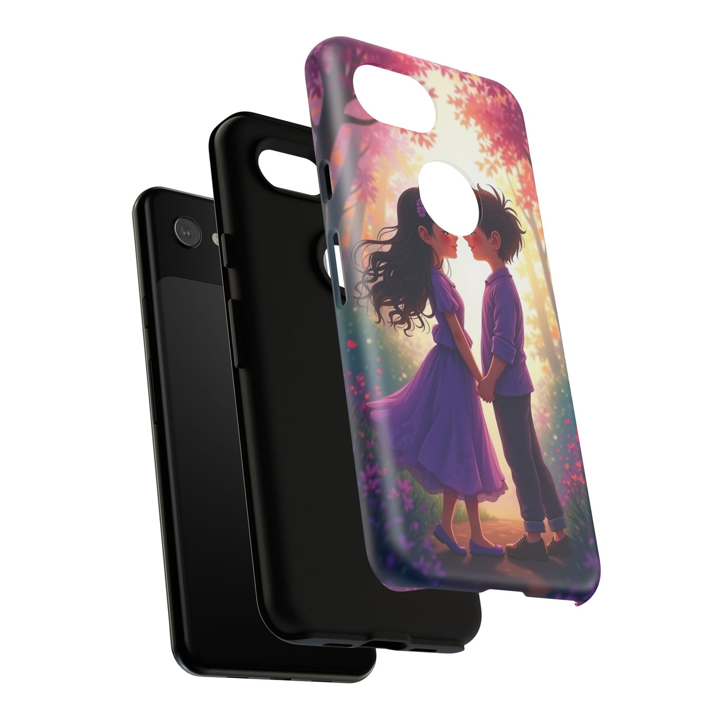 Romantic Phone Case - Cute Couple in Nature Design