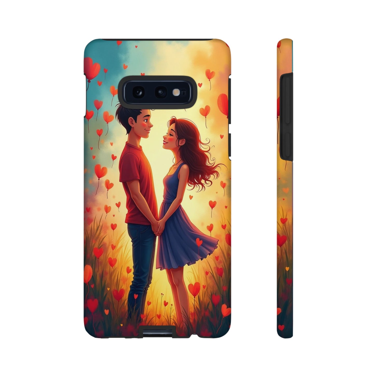 Romantic Phone Case with Heart Design for Couples