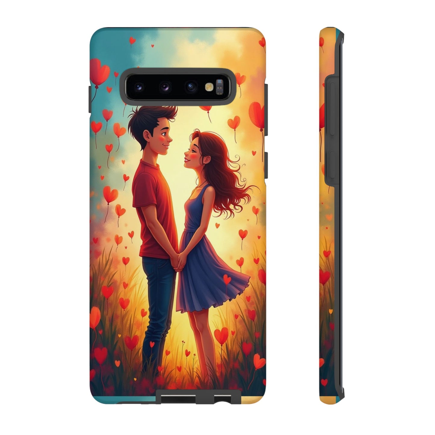 Romantic Phone Case with Heart Design for Couples