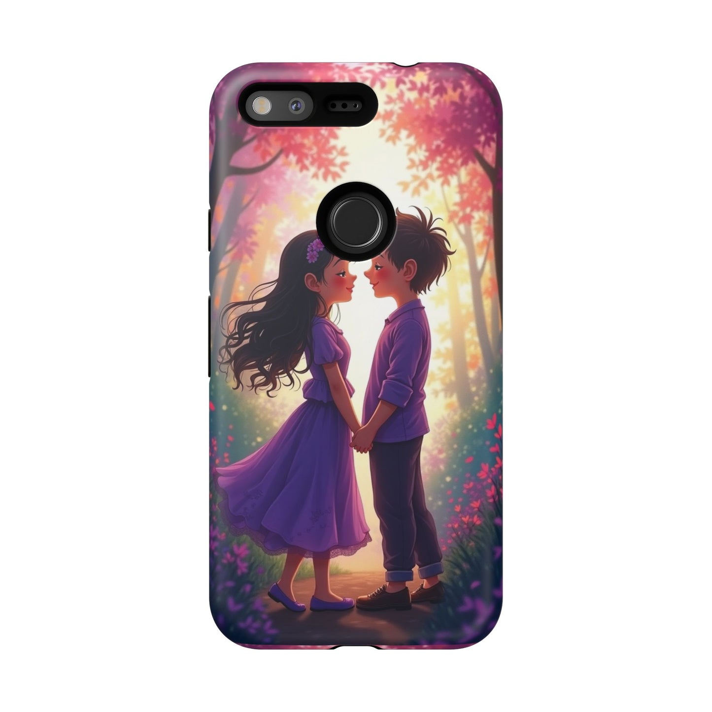Romantic Phone Case - Cute Couple in Nature Design