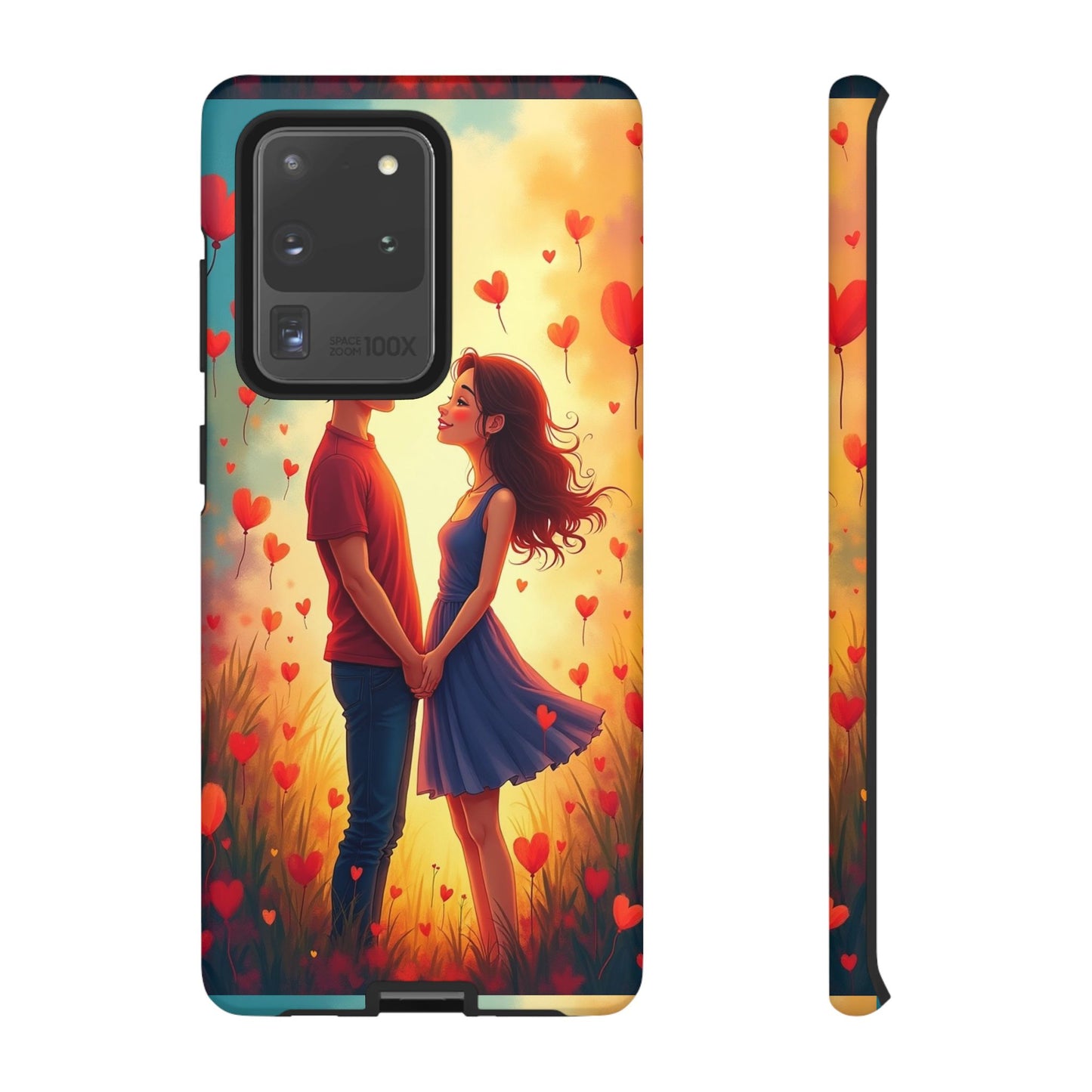 Romantic Phone Case with Heart Design for Couples