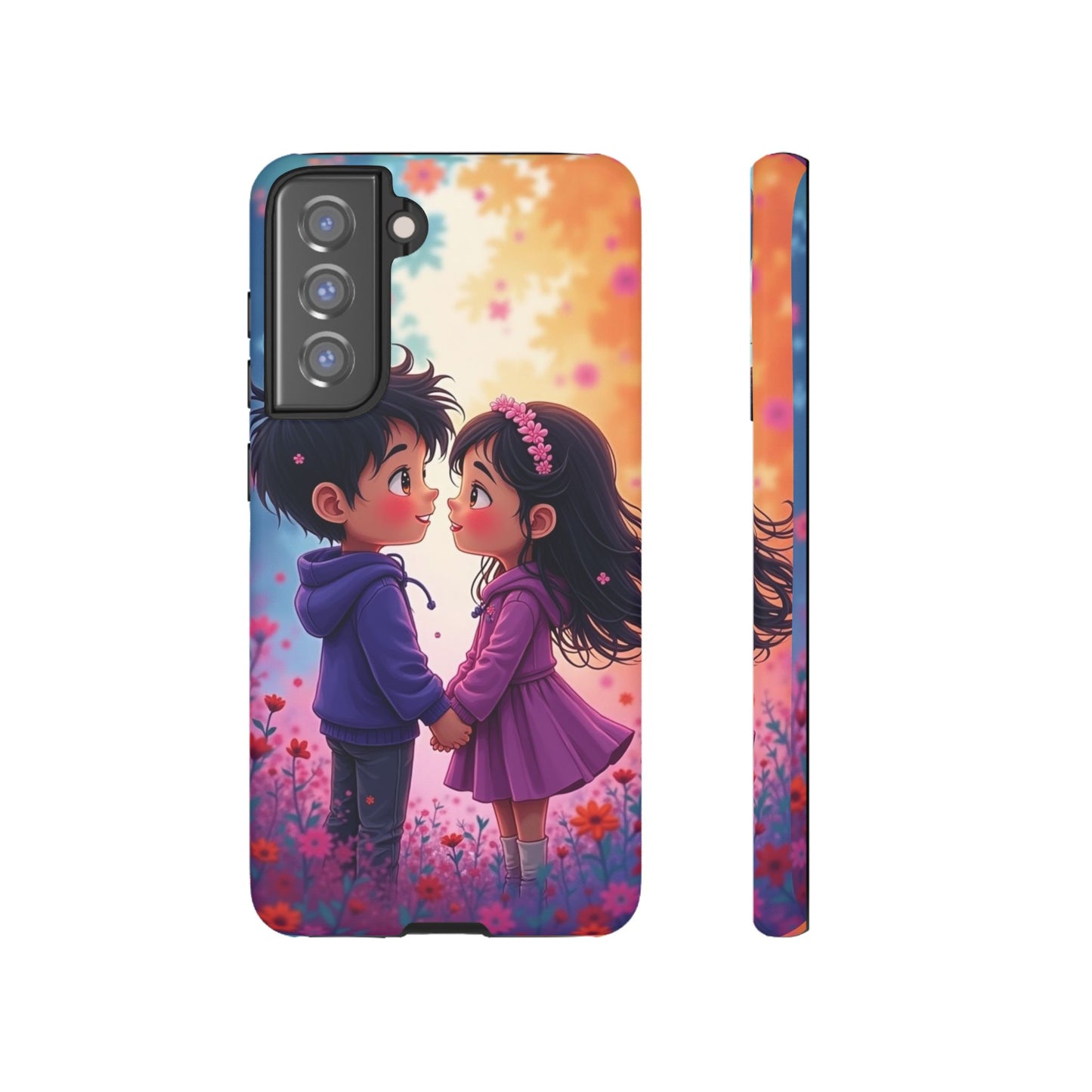 Cute Couple Phone Case - Tough Cases with Romantic Design for Kids and Teens