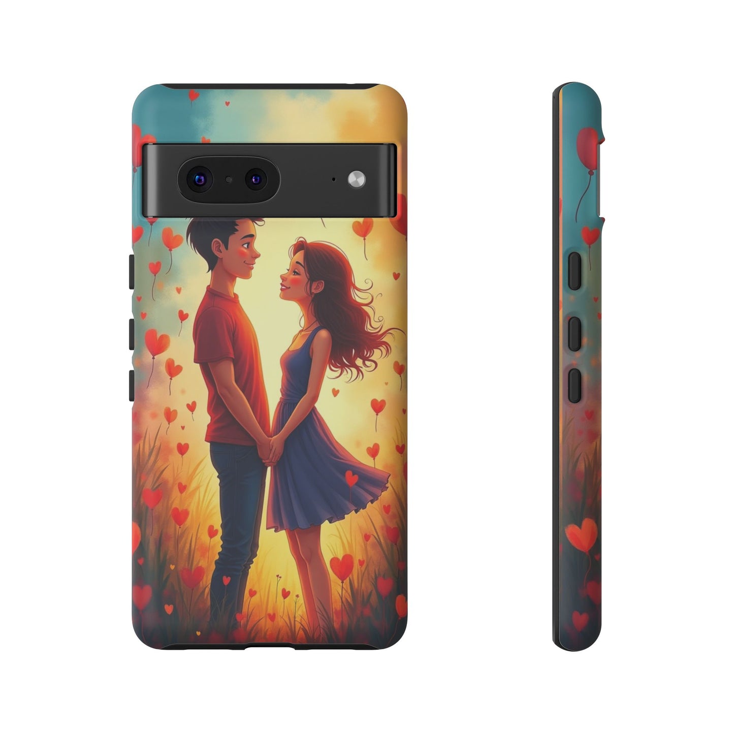 Romantic Phone Case with Heart Design for Couples