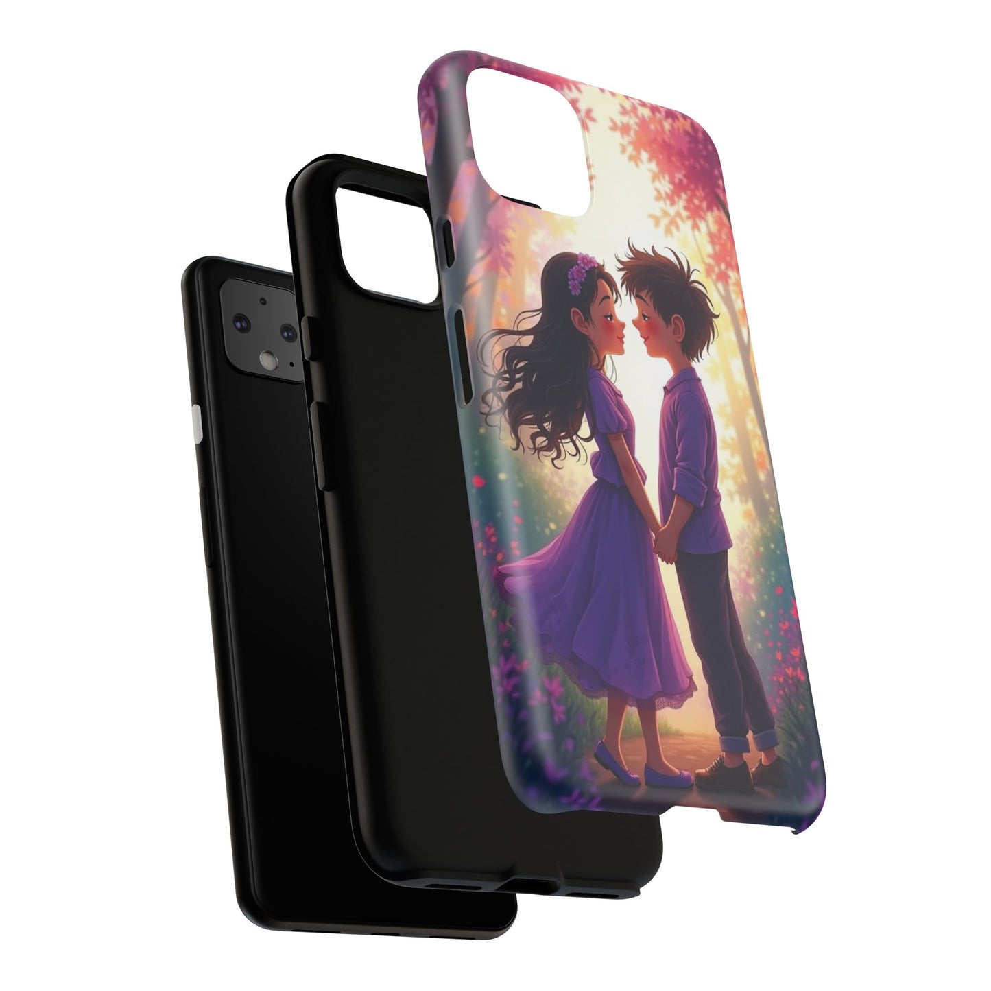 Romantic Phone Case - Cute Couple in Nature Design