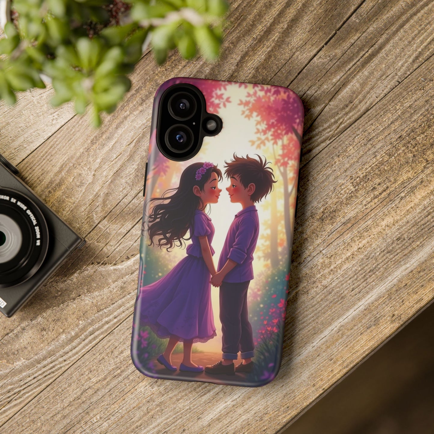 Romantic Phone Case - Cute Couple in Nature Design