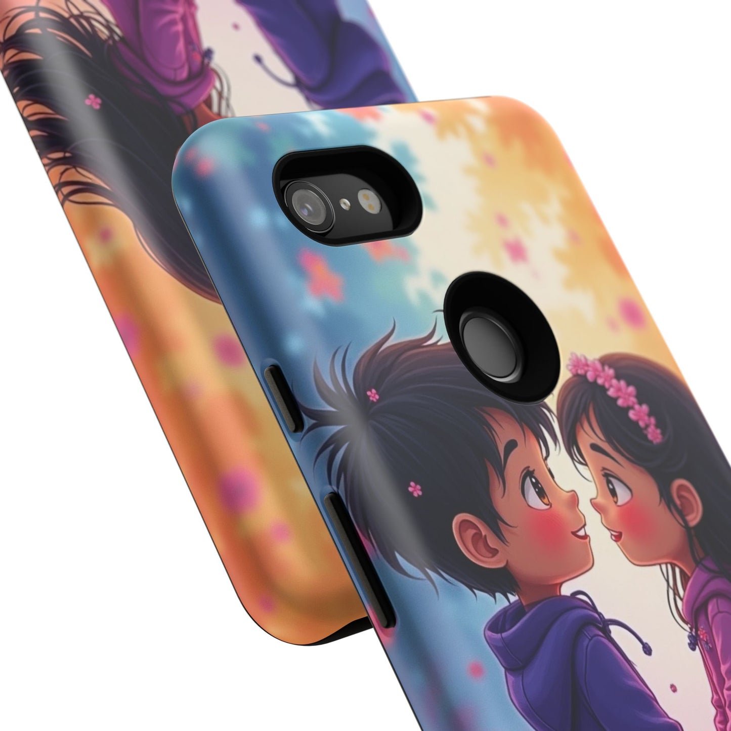 Cute Couple Phone Case - Tough Cases with Romantic Design for Kids and Teens