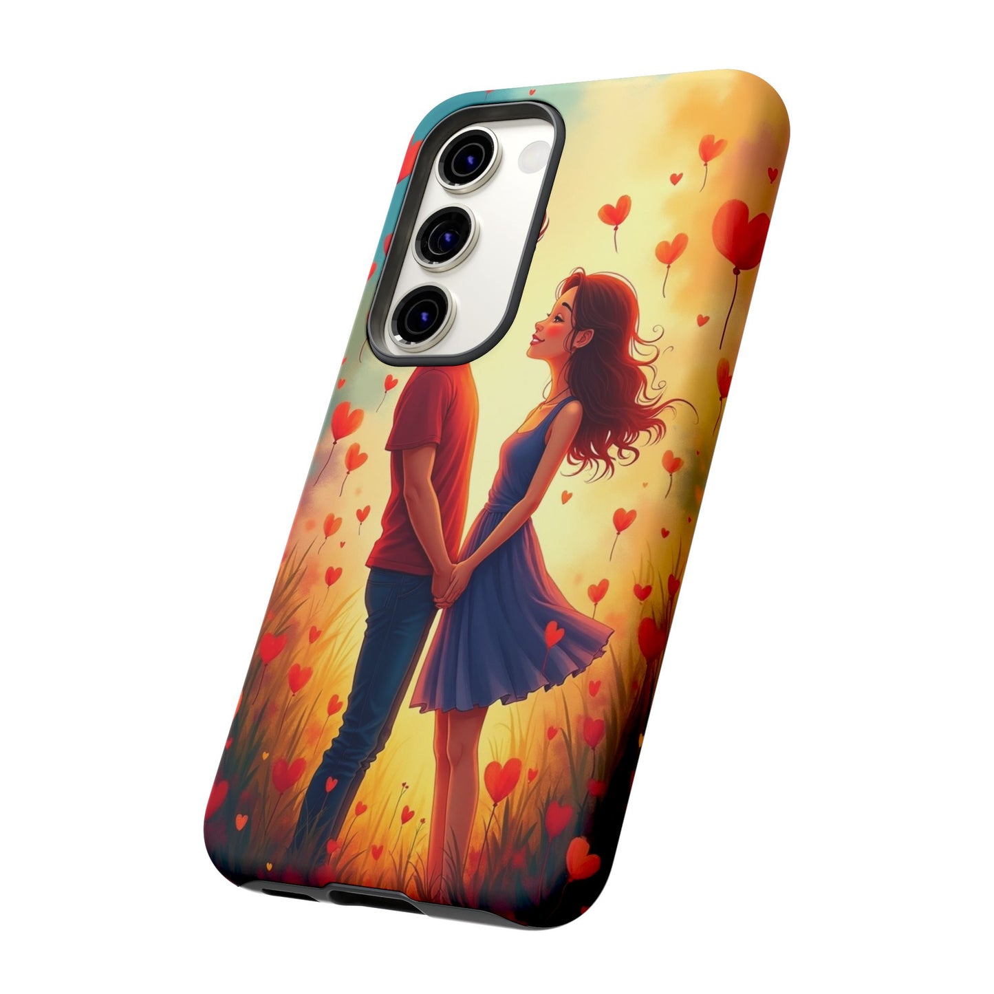 Romantic Phone Case with Heart Design for Couples