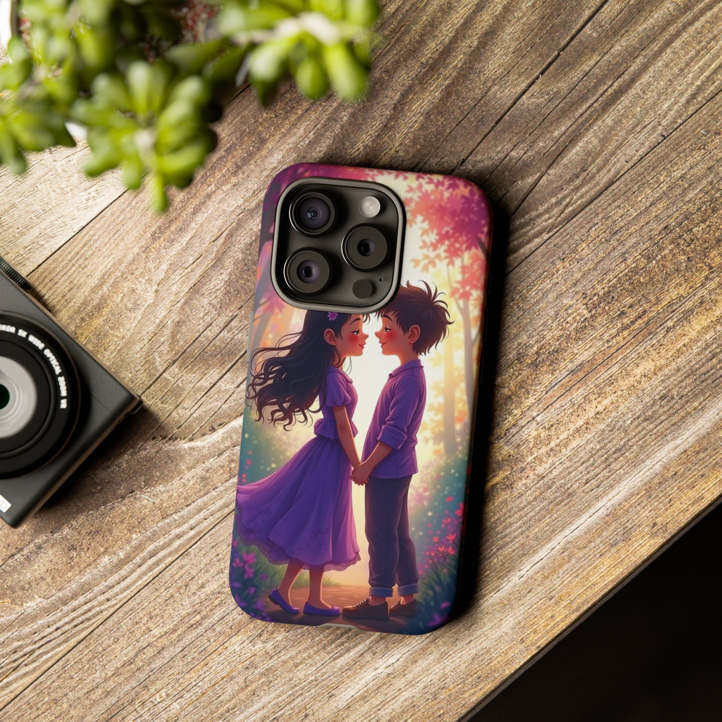 Romantic Phone Case - Cute Couple in Nature Design