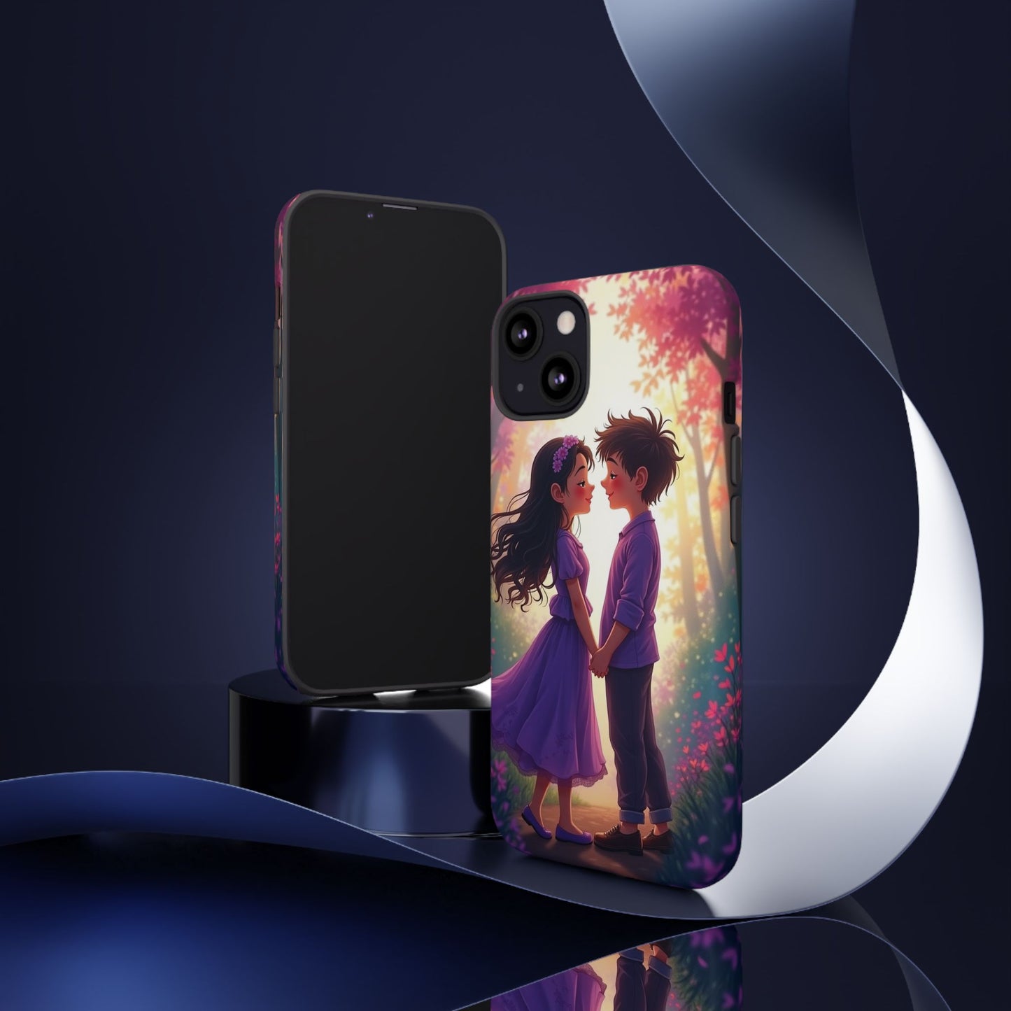 Romantic Phone Case - Cute Couple in Nature Design