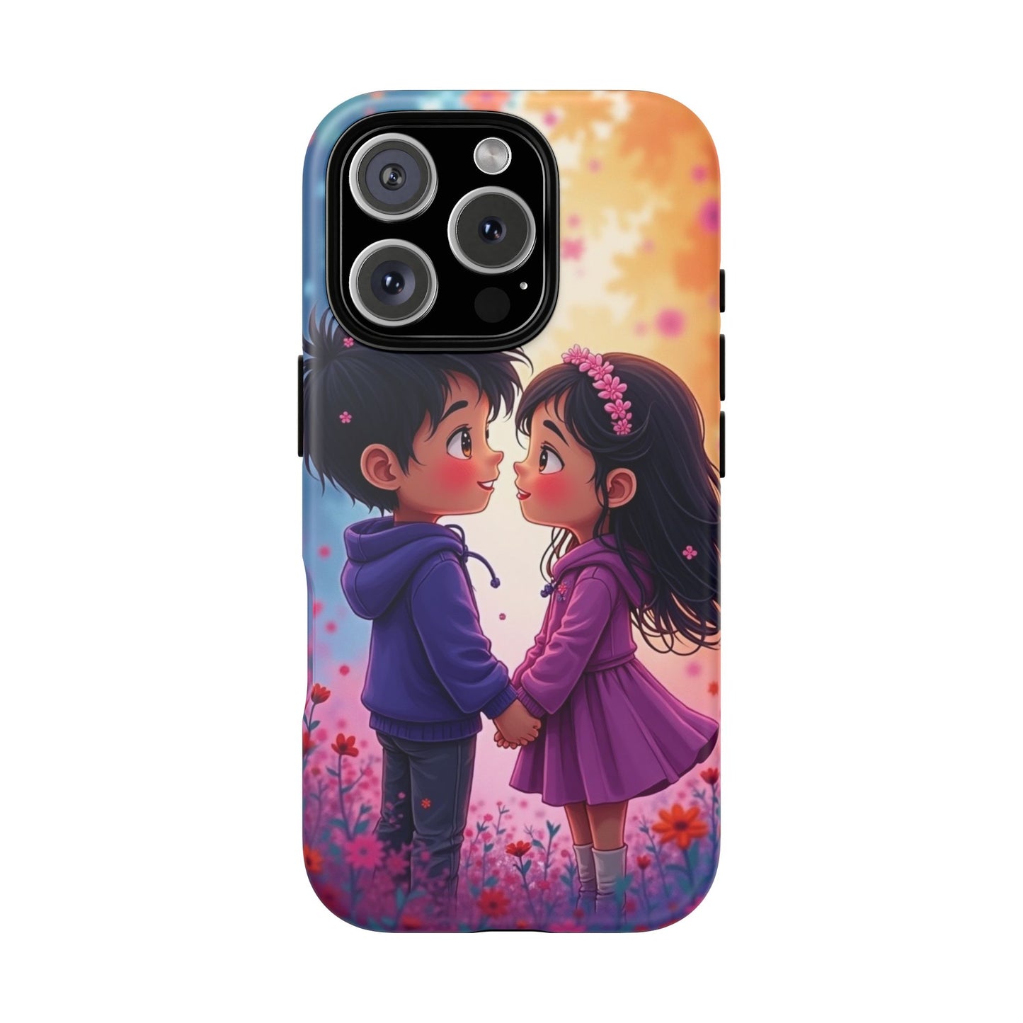 Cute Couple Phone Case - Tough Cases with Romantic Design for Kids and Teens