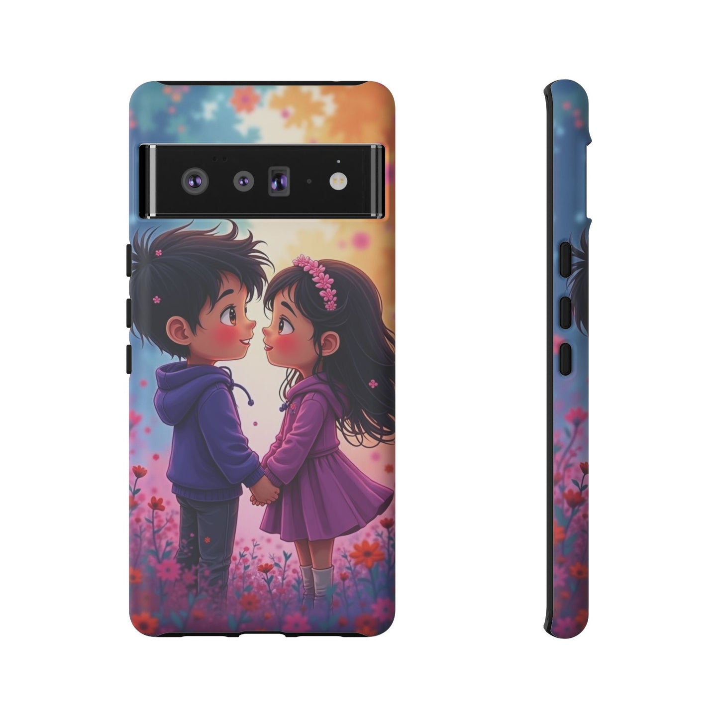 Cute Couple Phone Case - Tough Cases with Romantic Design for Kids and Teens