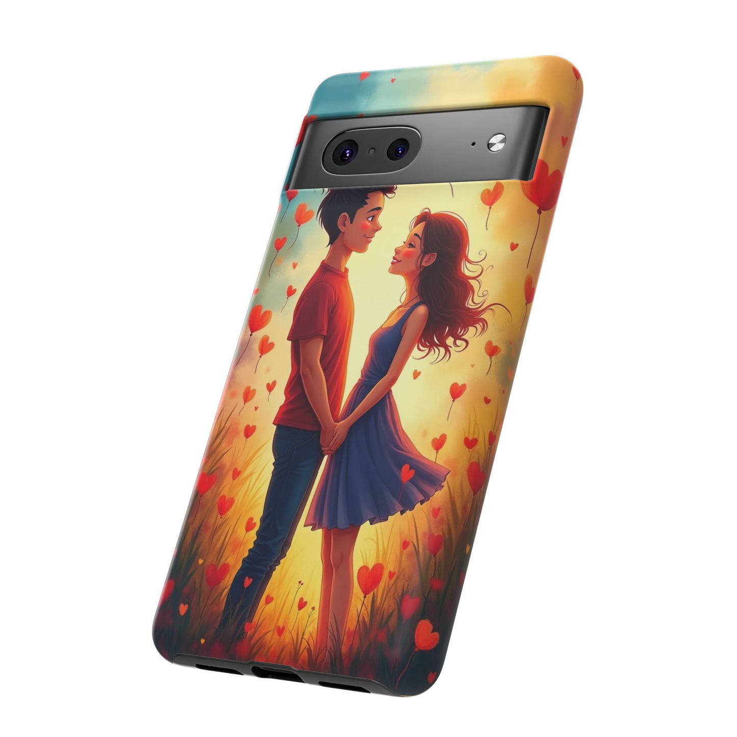 Romantic Phone Case with Heart Design for Couples