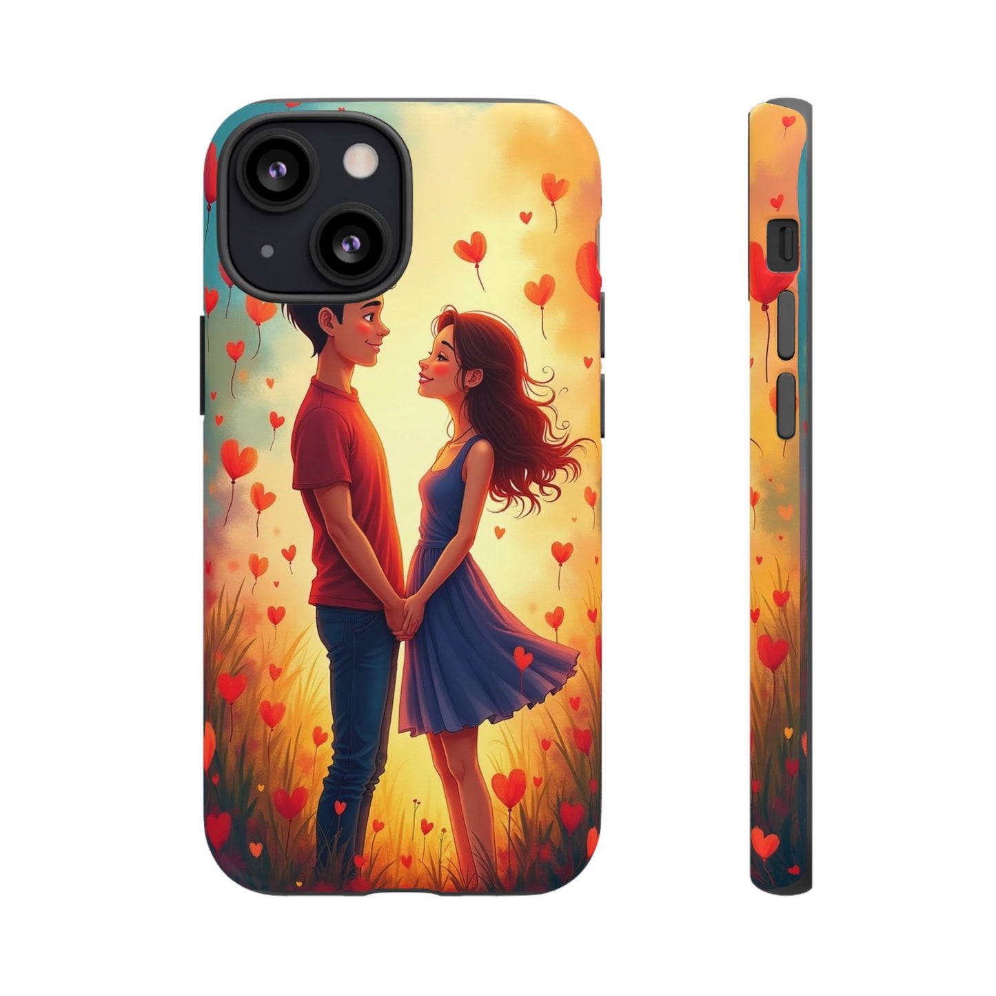 Romantic Phone Case with Heart Design for Couples
