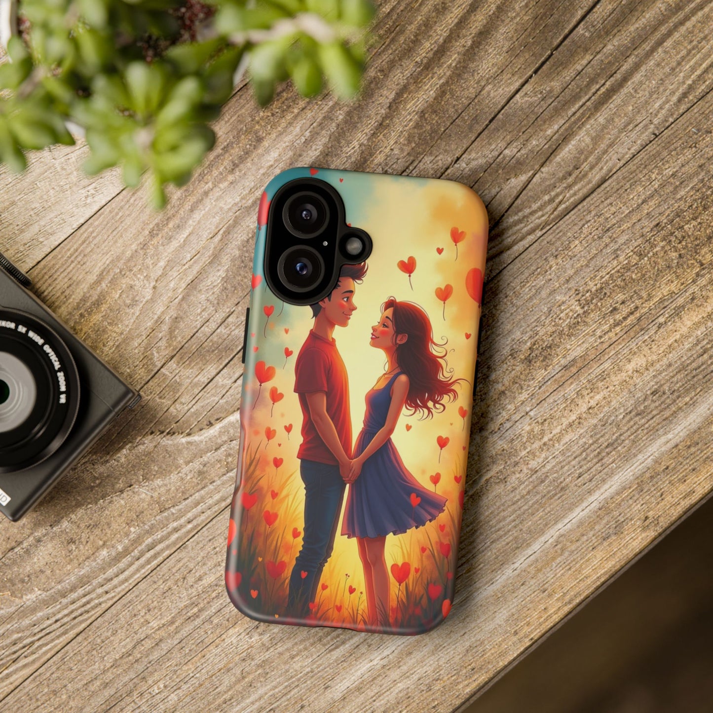 Romantic Phone Case with Heart Design for Couples