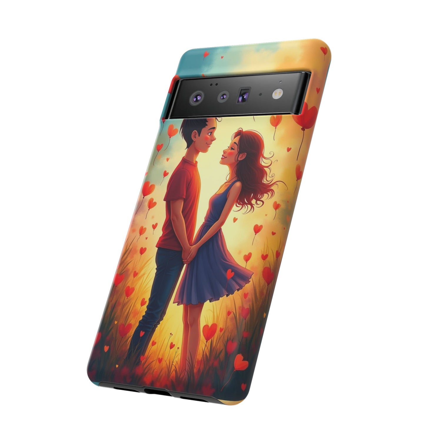 Romantic Phone Case with Heart Design for Couples