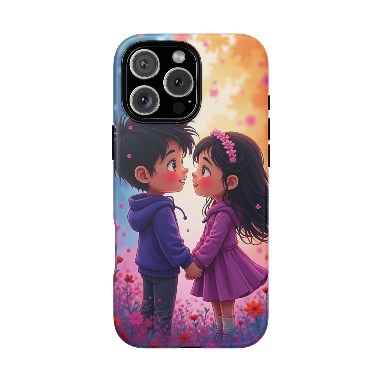 Cute Couple Phone Case - Tough Cases with Romantic Design for Kids and Teens