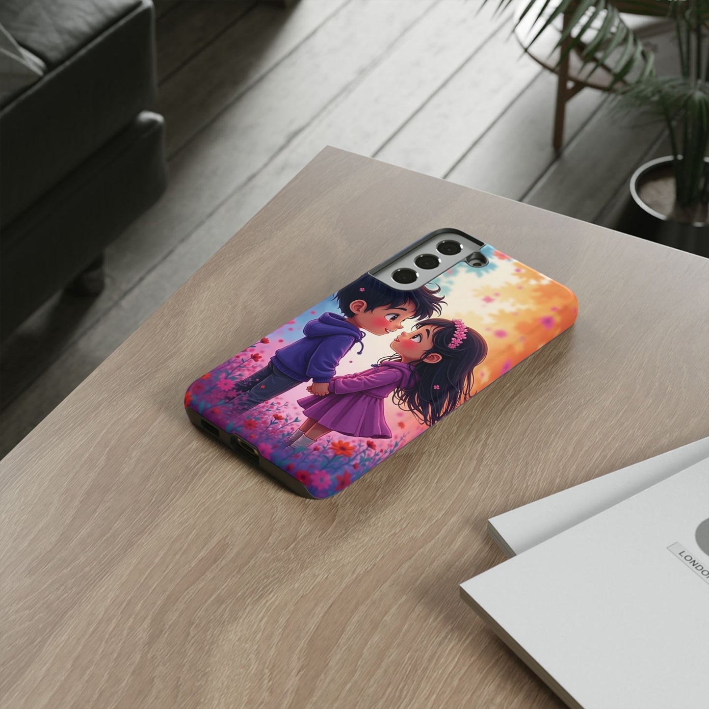 Cute Couple Phone Case - Tough Cases with Romantic Design for Kids and Teens