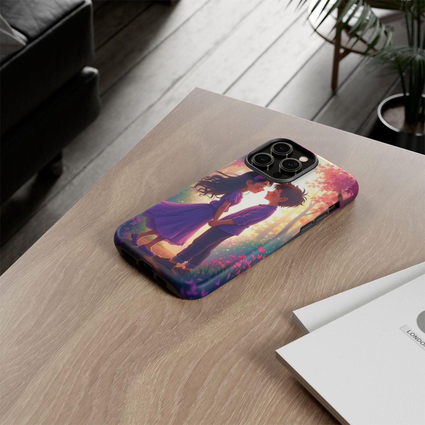 Romantic Phone Case - Cute Couple in Nature Design