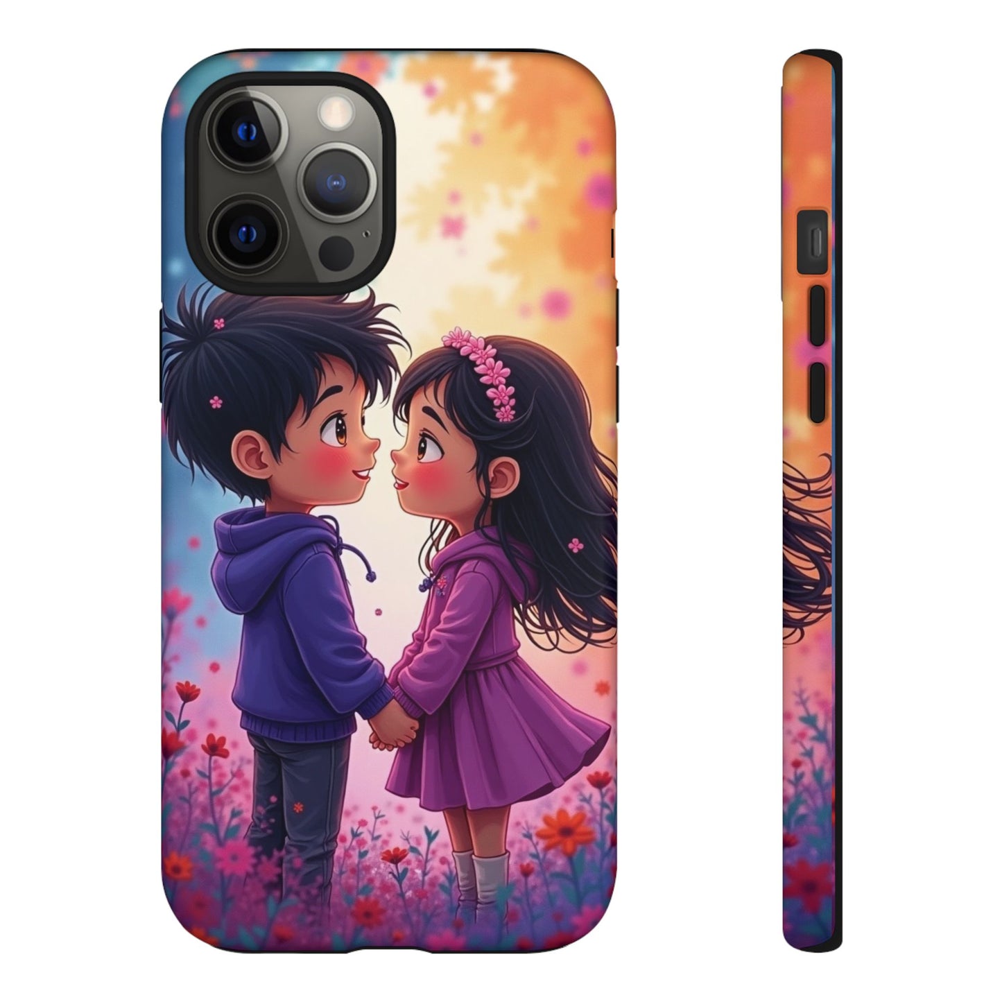 Cute Couple Phone Case - Tough Cases with Romantic Design for Kids and Teens
