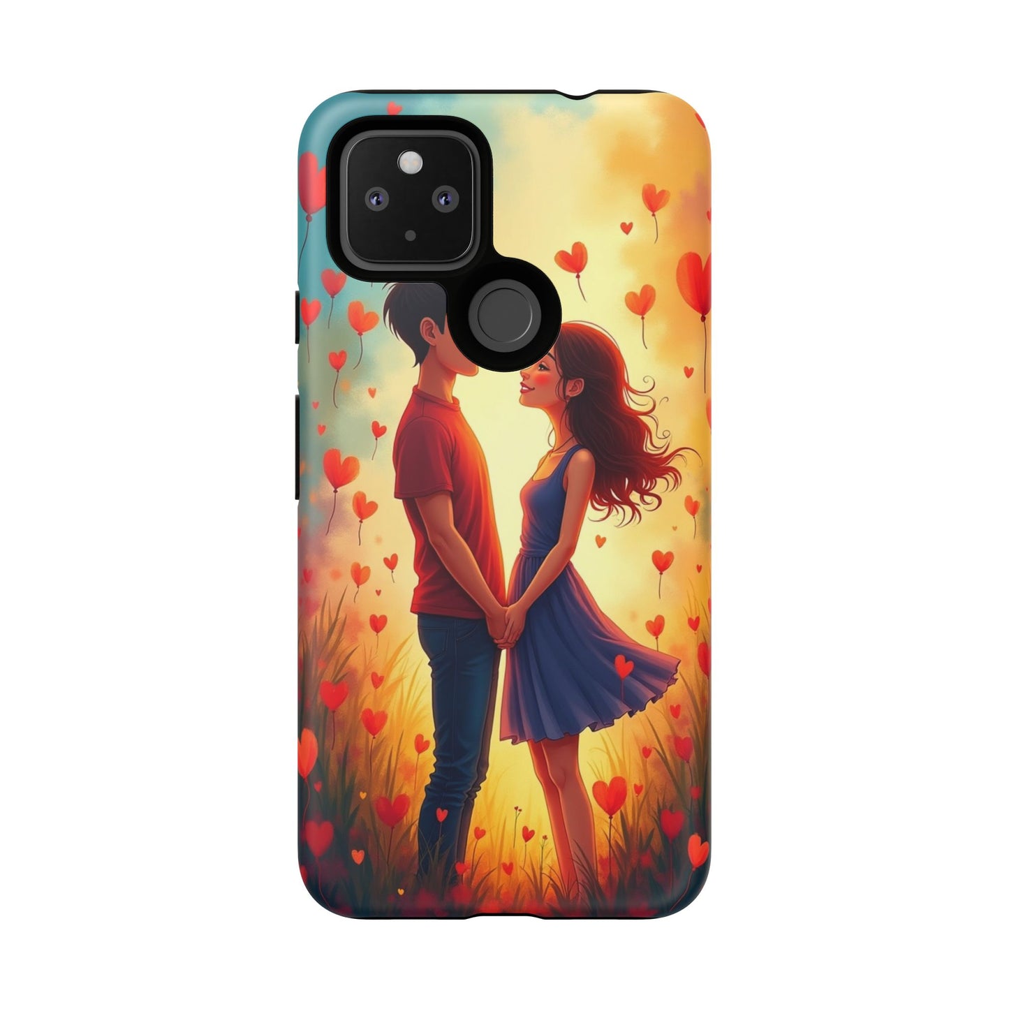 Romantic Phone Case with Heart Design for Couples