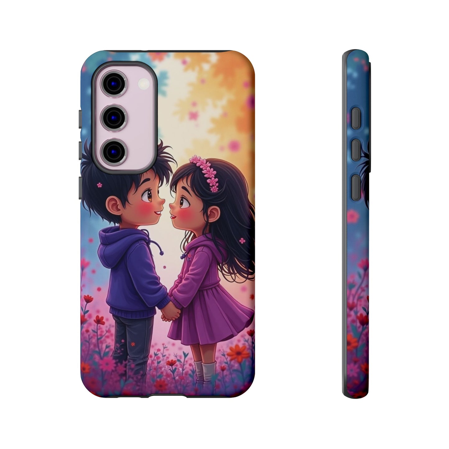 Cute Couple Phone Case - Tough Cases with Romantic Design for Kids and Teens
