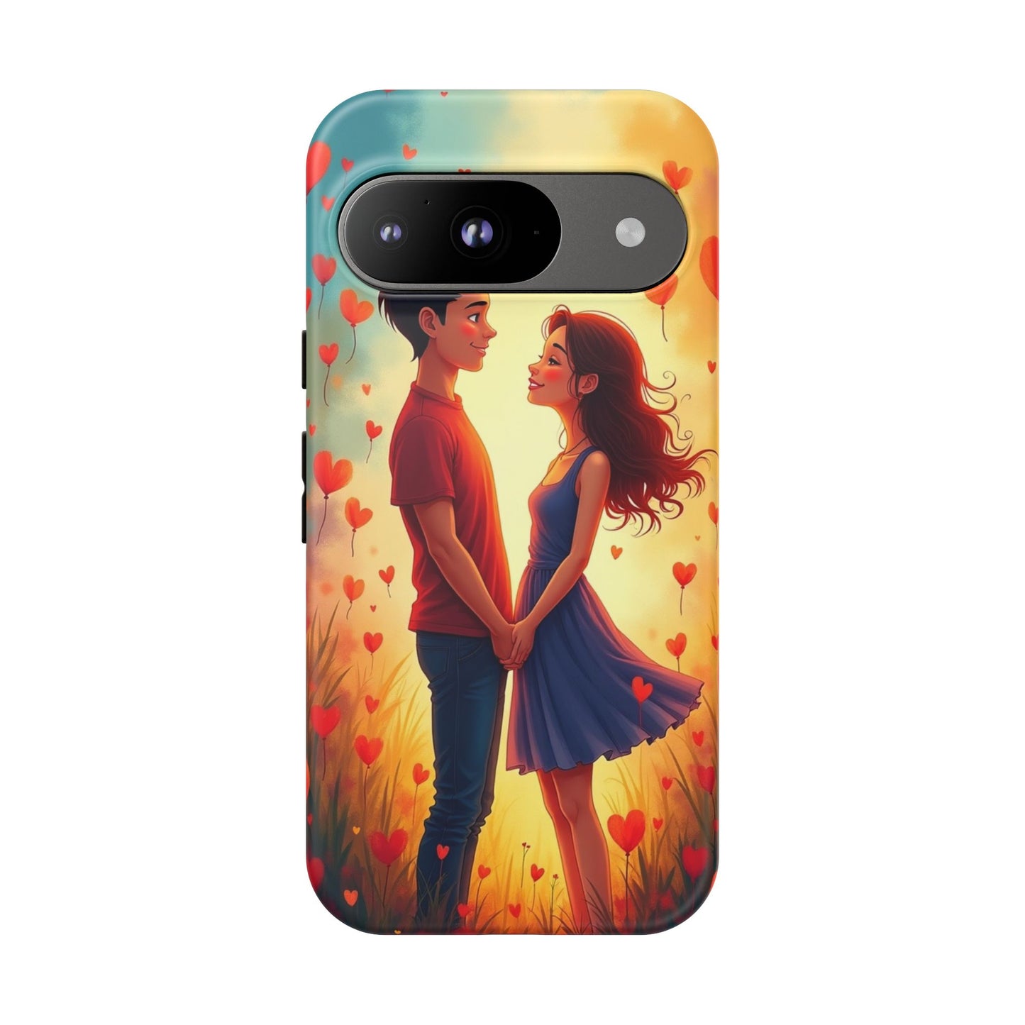 Romantic Phone Case with Heart Design for Couples
