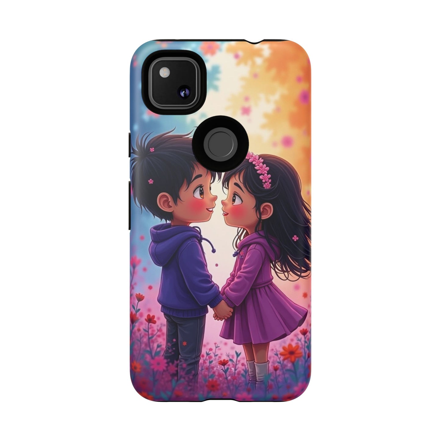 Cute Couple Phone Case - Tough Cases with Romantic Design for Kids and Teens