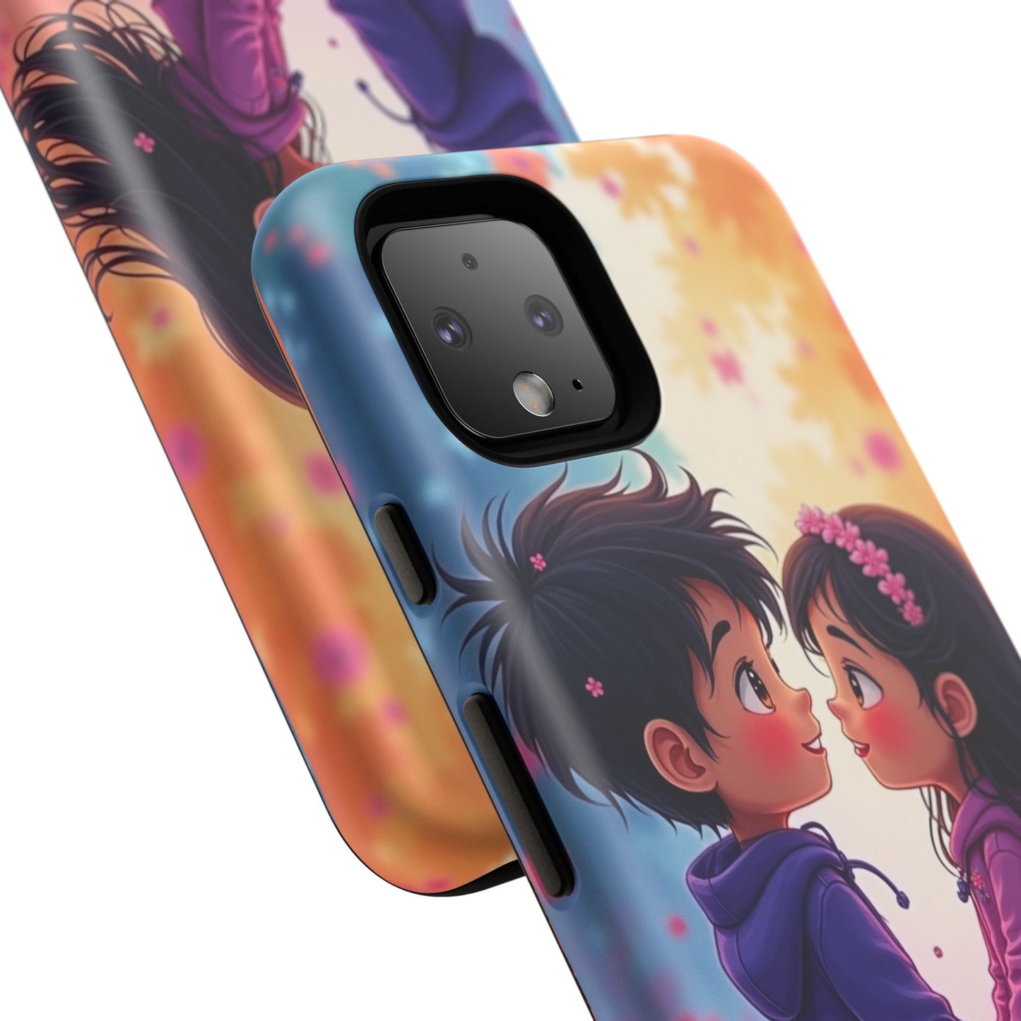 Cute Couple Phone Case - Tough Cases with Romantic Design for Kids and Teens