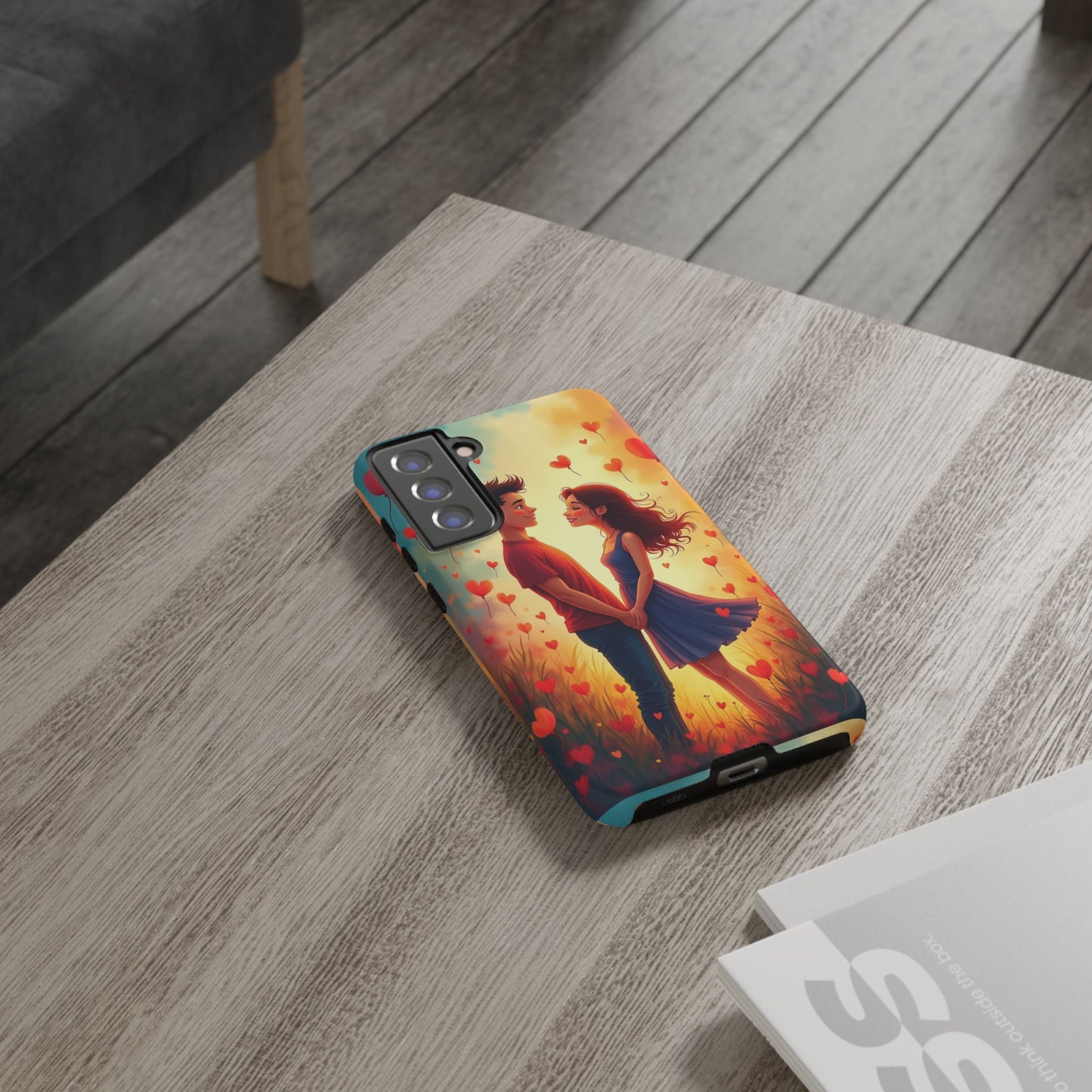 Romantic Phone Case with Heart Design for Couples