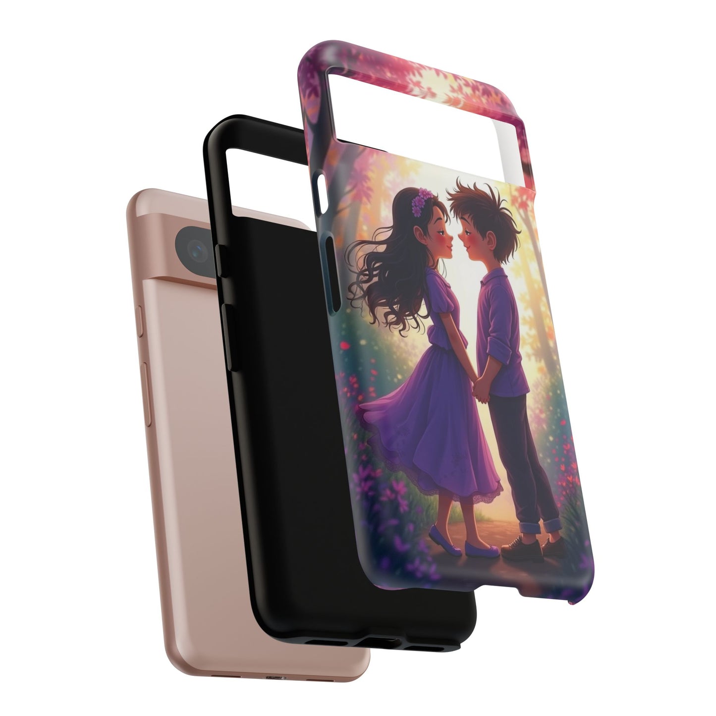 Romantic Phone Case - Cute Couple in Nature Design