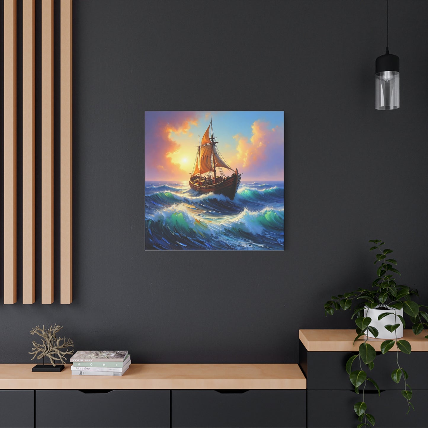 Nautical Canvas Wall Art, Seascape Decor, Sailing Ship Print, Ocean Home Decor, Coastal Living, Maritime Artwork, Gift for Sailors